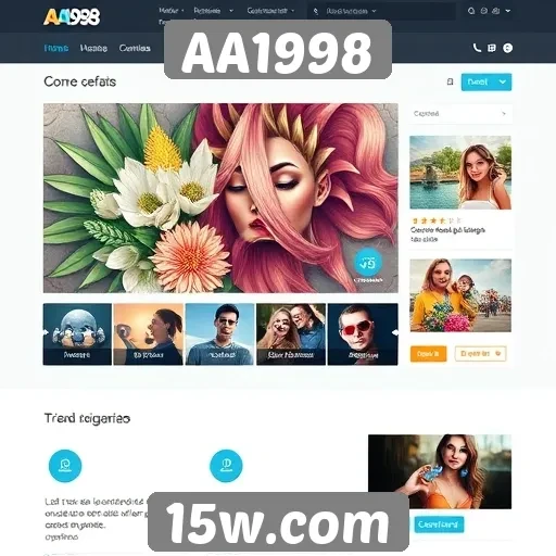 Análise da interface do usuário do site AA1998